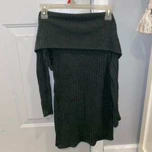 Off Shoulder Long Sleeve Sweater Dress